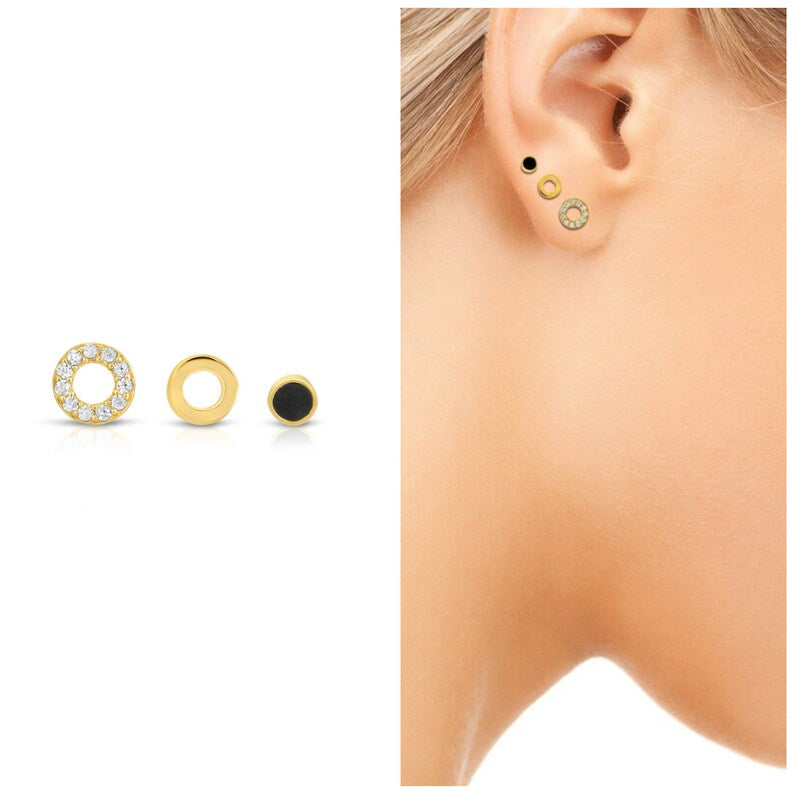 Open Circle Stud Earring Sterling Silver