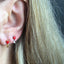 Red koi stud earrings sterling silver