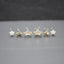 Set of 6 single gingko flower stud earring sterling silver