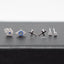Set of 6 single protection stud earring 925 silver