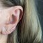 tiny leaf stud earrings sterling silver