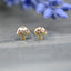 Tiny mushroom stud earring sterling silver