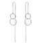Sterling Silver Double Hoop Ear Threader earrings