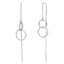 Sterling Silver Double Hoop Ear Threader earrings