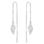 Sterling Silver Feather Threader earrings