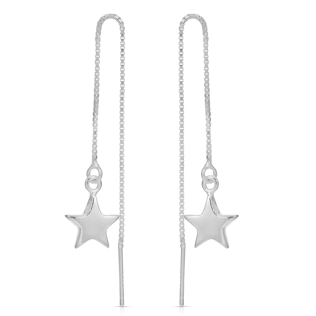 Sterling silver chubby star ear threader