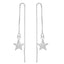 Sterling silver chubby star ear threader