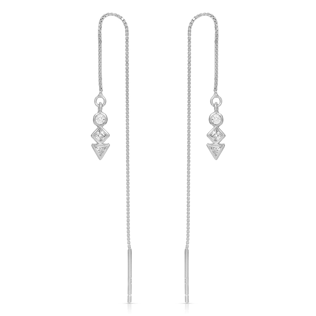 Arrow ear threader sterling silver