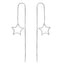 Sterling silver star ear threader
