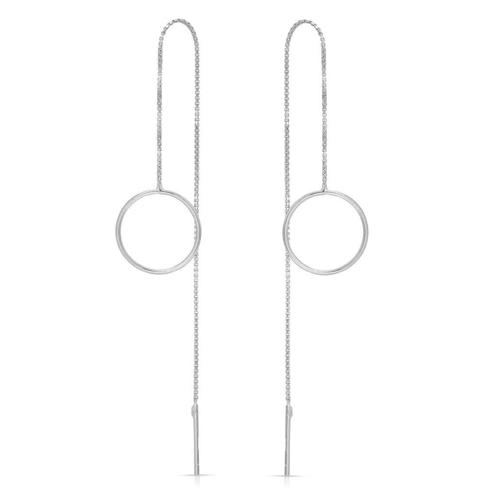 Sterling silver circle ear threader