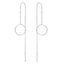 Sterling silver circle ear threader