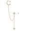North Star stud earring with ear cuff and extra tiny earring