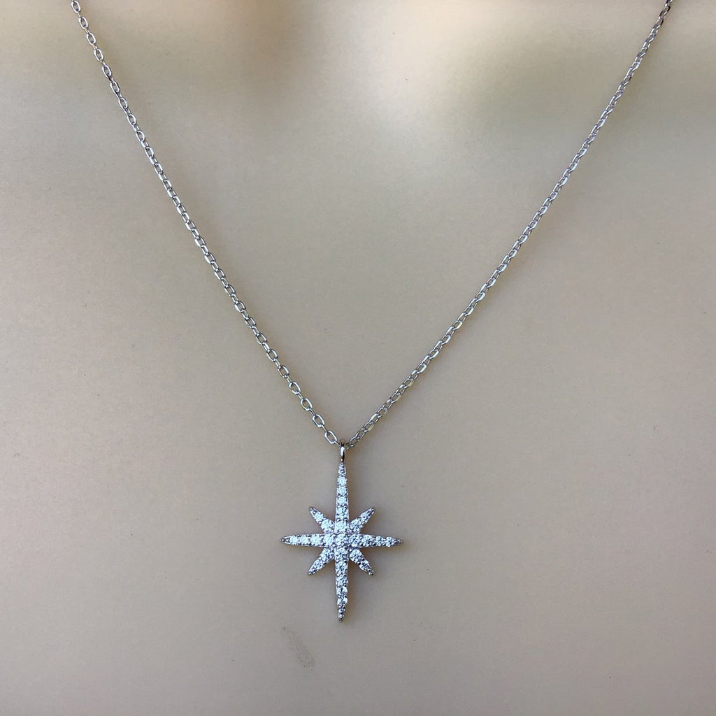 Sterling Silver North Single Star Necklace