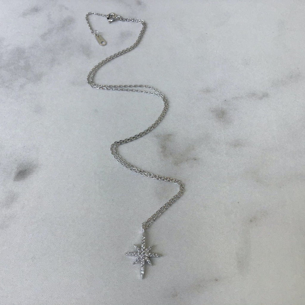 Sterling Silver North Single Star Necklace