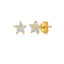 Teeny Tiny CZ Flower Stud Earrings in Sterling Silver - Sapphire, Onyx, Diamond