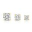 Tiny Round Diamond Stud Earrings Sterling silver