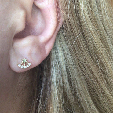 Tiny star stud earring sterling silver