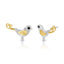 Canary bird stud earring sterling silver