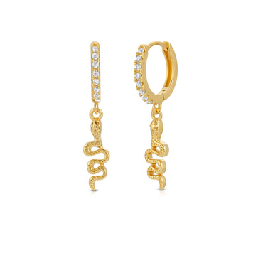 Snake Hoop Earring 925 Sterling Silver