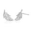 leaf stud earrings sterling silver