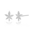 leaf stud earrings sterling silver