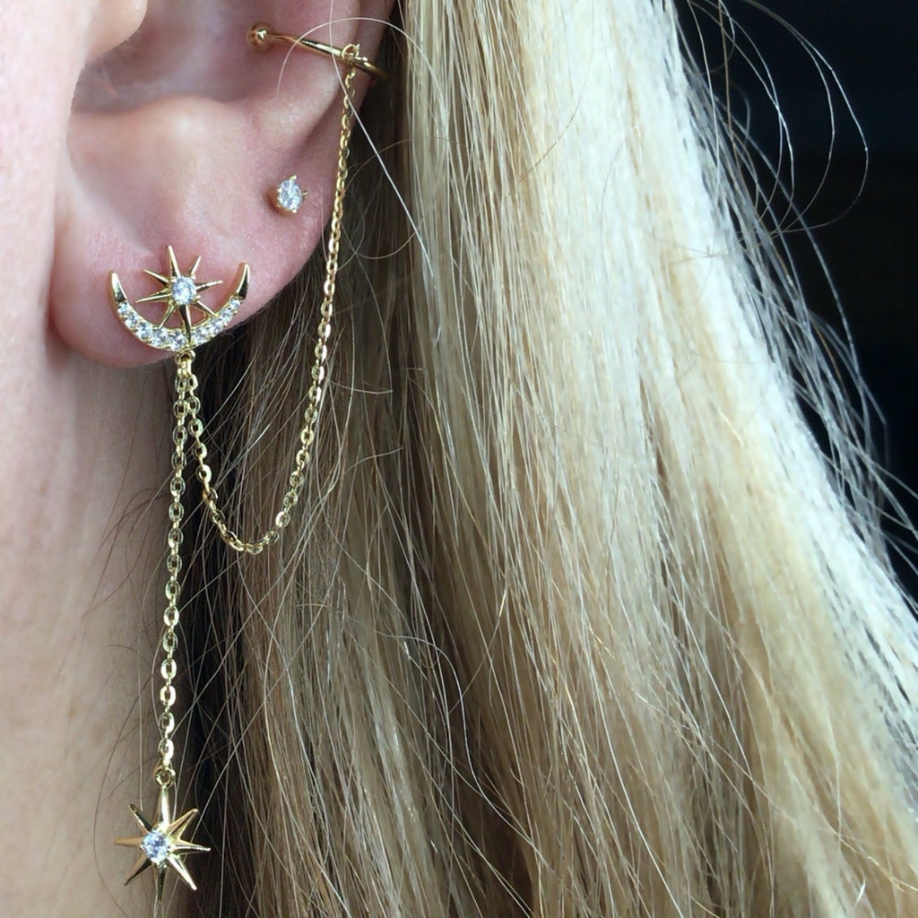 Inilbran Boho Crystal Northstar Ear Cuff Orecchino Vintage Strass North Star Cartilagine Orecchino Gold Cz Star Cuff Wrap Orecchini Bling Northstar Orecchini Non Piercing Clip su Orecchini Gioielli Inilbran Boho Crystal Northstar Ear Cuff Orecchino Vintage Strass North Star Cartilagine Orecchino Gold Cz Star Cuff Wrap Orecchini Bling Northstar Orecchini Non Piercing Clip su Orecchini Gioielli