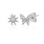 Butterfly Stud Earrings Sterling Silver