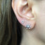 Snowflake stud earring sterling silver
