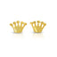 Princess crown stud earrings sterling silver