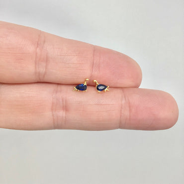 Dinosaur stud earrings sterling silver