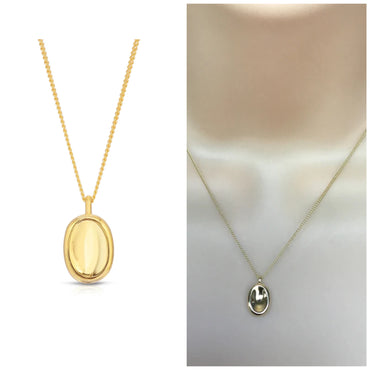 Ancient Mirror Necklace in Sterling Silver