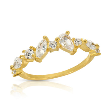 Baguette diamond simulant ring