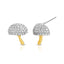 Mushroom stud earring sterling silver