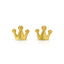 Princess crown stud earrings sterling silver