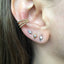 Tiny stud earring sterling silver