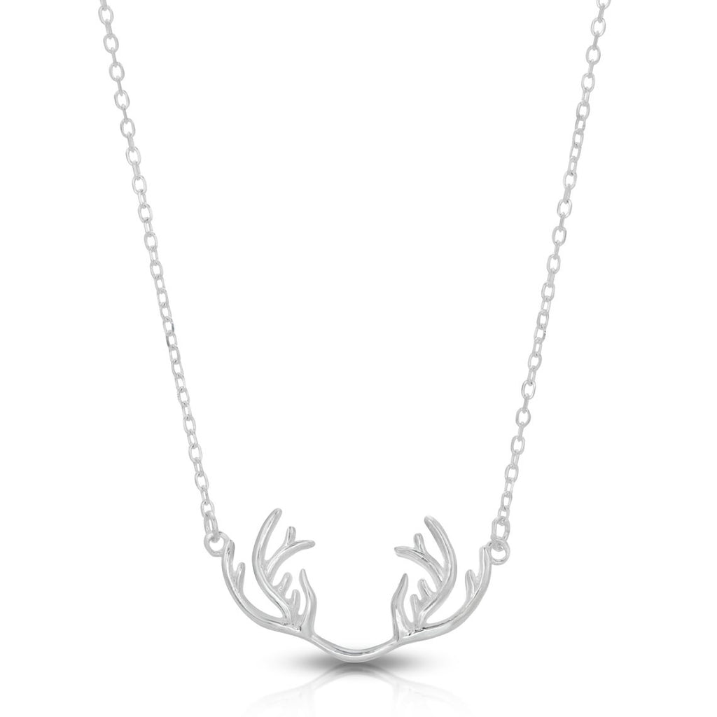 Antler necklace sterling silver