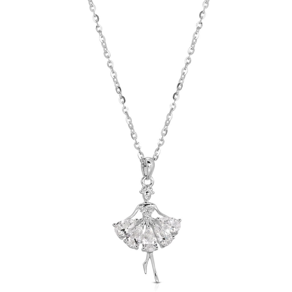 Ballerina necklace sterling silver