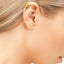 Beaded ear cuff triple band sterling silver