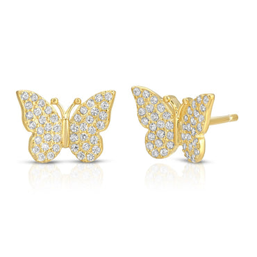 CZ Butterfly Stud Earring