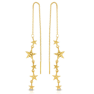 Chain Starfall Ear Threader Sterling Silver
