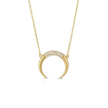 Crescent Moon Necklace in Sterling Silver