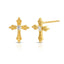 Sterling Silver Cubic Zirconia Mini Cross Earrings