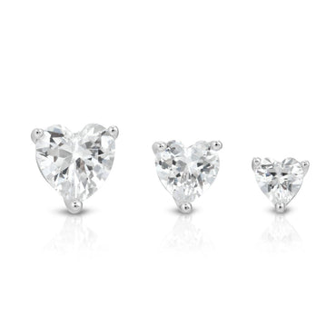 Crystal Heart Tragus Cartilage Stud earring