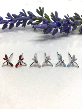 Dragonfly Stud Earrings Sterling Silver