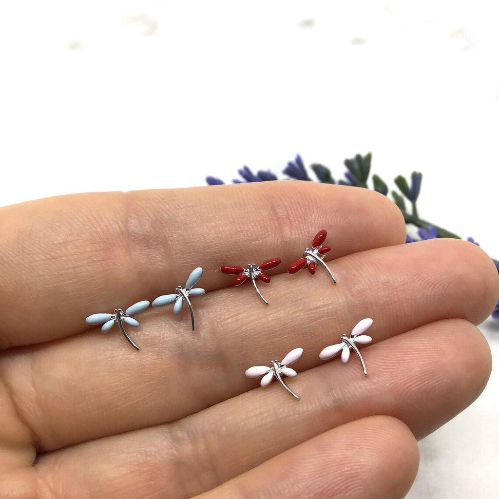 Dragonfly Stud Earrings Sterling Silver