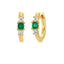 Emerald Hoop Earring Sterling Silver