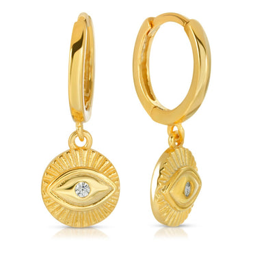 Eye Silver Hoop Earring