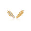 Feather ear crawler stud earring sterling silver