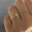 Golden leaf adjustable ring