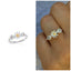 Daisy three flowers adjustable ring